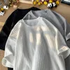 Herren T-Shirts Freizeit Lose Kurzarm O Neck T-shirts Für Männer Streetwear Sommer Trendy Plissee Einfache Pullover Tops Herren Kleidung