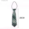 Neck Ties Neck Ties Rubber Ties For Boys Girls Fashion Shirt Plaid Neck Tie Children Small Tie Simple Check Student Necktie For Party Tie Gravata Y240325