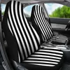 Car Seat Covers Black And White Striped Set Vertical Stripes Universal Bucket For Most SUV Models