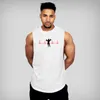 Muscleguys Spor Giyim Giyim Vücut Geliştirme Kollu Hoodie Gömlek Fitn Erkekler Tank Top Kas Yelek Stringer Connershirt pamuklu tanktop 34QD#