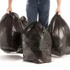 バッグ50pcs/パックビッグガベージバッグ使い捨ての大きなゴミ袋ブラックヘビーデューティライナー強い厚いゴミ袋ビンライナー屋外