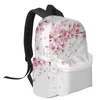 Sac à dos rose fleur de cerisier blanc sacs à dos adolescents étudiants sacs d'école ordinateur portable hommes femmes femme voyage Mochila