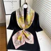 Bandanas Durag Scarves Luxury Brand Twill Silk Scarf For Women Hijab Bandana Fashion 90cm fyrkantiga halsdukar Design Sal Wraps Echarpe Foulard Ny Y240325