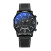 Direct live streaming Casual blauw lichtglas digitaal quartz herenhorloge