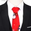 Cravatte Cravatte Pupazzo di neve Stampa Cravatte per uomo Donna Cravatta di Natale per ragazzi Ragazze Cravatta per albero di Natale Cravatta di Babbo Natale per regali Gravatas Y240325