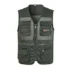 Sleevel Los Recht Vest Effen Kleur Mesh Grote Maat Multi Zakken Casual Zomer Vissen Vest voor Outdoor q3Ht #