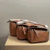 Loes designer quebra-cabeças sacos de alça superior para mulheres padrão geométrico bolsa de couro senhora bolsa de luxo crossbody sacos de ombro