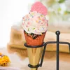 Decorative Flowers Artificial Ice Cream Ball Fake Sweet Cone Decoration Pography Prop Food Simulation Cake Model Tea Table