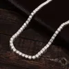Fine Jewelry Hip Hop Sterling Sier VVS Moissanite Diamond Cluster Iced Out Tennis Chain Bracelet Necklace 4Mm 5Mm Custom