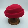 Bérets Chaud Hiver Béret Chapeaux Hommes Femmes Écrasable Porc Tarte Fedoras Dames Pilulier Chapeau Casquettes De Mariage