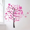 Stickers Super Large Size DIY Pink Tree Wall Sticker For Kids Room Bedroom Living Rooms Backdrop Decor Removable PVC Wall Stickers