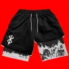 y2k Summer Men Streetwear Anime High Waist Oversize Breathable Gym Short Pants Training Fitn Workout Track Shorts Clothes M9K7#