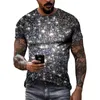 fi unisex stjärnhimmel grafik t skjortor sommar casual män 3d tryckt streetwear hip hop persality korta ärm tees toppar t18d#