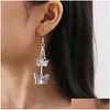 Stud Earrings Hollow Leaf Pendant Long Womens Simple Retro Alloy Drop Dangle Trendy Jewelry Delivery Otm5A
