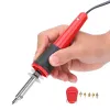 Soldeerijzers Electric Soldering Iron Set Wood Burning Pen Engraving Carving Pyrography Tool 40W Electric Soldering Iron