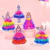 Girls Diy Craft Toys Simulation Dress Set Princess Princesa Handmade Educational Mágicos Juguetes para niños Regalos de Navidad 240318