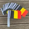 Accessoires xvggdg 100 stuks 14*21 cm belgië hand vlag Promotie Groothandel Kleine belgië Zwaaien Nationale banner