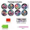 Stitch 8st Diy Rose Diamond Målning Coaster Cross Peacock Diamond Art Mosaic Cup Cushion Table Placemat Christmas Halloween Decorgift