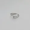 حلقات الكتلة Panjbj 925 Sterling Silver Hollow Ring Female Fashion الشخصية البسيطة المفتوحة الافتتاحية الهدية الرائعة القابلة للتعديل