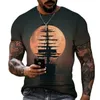 Vintage Men Ship T-shirt 3D stampato Pirate Ship girocollo manica corta T Shirt per uomo oversize Top Tee Shirt Homme Camiseta X8Ot #