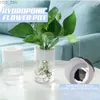 Planters Pots Mini Hydroponic Flower Pot Home Vase Decor Transparent Imitation Glass Soilless Plant Pots Green Plants Pot For Home Decoration 240325