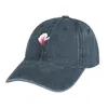 Berets Pink Magnolia Blossom | Izolowany kowbojowy kapelusz kowboj