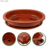 Planters POTS 1st 14 Red Large Garden Bowl Planter Tray Shallow Plant Pot Drain Hole Plastic Flowerpot Drainage Plug Ineoor Outdoor 240325