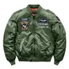 Męskie zimowe grube bombowce kurtki na motocykl wojskowy MA-1 Aviator Parkas Męski Hip Hop Baseball Jackets ciepły płaszcz 5xl 41zl#