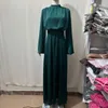 Sukienki swobodne sukienka imprezowa Eid Muzułmańska dla kobiet Abaya Maroko satynowa Ramadan koronkowa Abayas Kaftan Islam Dubai Arab Long szatę 2024