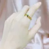 Wedding Rings Korean Dainty For Women Gold Color Jewellry Engagement Ring Wholesale Female Girl Love Gift Fashion Jewelry R246