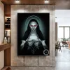 Stitch 5d The Nun Movie Diamond Rhinestones Måla klassisk skräckfilm Wall Art Cross Stitch Kit Embroidery Picture Mosaic Home Decor