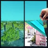 Filmer Värmekontrollfönsterfilm Sun Blocking Window Tint Blackout UV Protection Oneway Privacy Mirror Reflective Film Explosion Proof