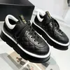 2024 Top Quality Casual Sports Shoes Versatile Fashion Cow Leather Embroidery Hardware Upper Sheepskin Inner Lining TPU Combination Sole Womens Sneakers Size 35-41