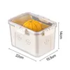 Bouteilles de rangement Capacité du conteneur alimentaire Plateau de service divisé avec manche de couvercle Conception de conception BPA Boîte d'organisateur de réfrigérateur portable libre pour facile