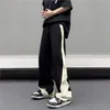 Pantalons de survêtement hommes Baggy loisirs coréen Fi Streetwear sportif côté bande Pantales Hip Hop Chic adolescents pantalons d'été j2nb #