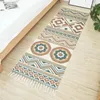 Tapis Style nordique géométrique coton lin tapis antidérapant doux respirant lavable gland tapis de sol tapis décor à la maison