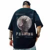 Summer Męski Katatak z krótkim rękawem O Neck T-shirt Men Outdoor Hip Hop Goth Ubrania Ogółe Top Y2K HARAJUKU TEES GYM Zabawny koszulka P9sk#