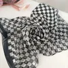 Sarongs Plaid Women Foulard Elegant Chiffon Georgette Bandana Scarf Summer Beach Travel Sunscreen Slimming hoofdband 24325