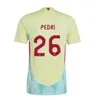 2024スペインサッカージャージ24 25 Pedri Espana Morata Ferran Koke Gavi Lamine YamalファンプレイヤーフットボールシャツLlorente Ansu Fati Carvajal Olmo Men Kids Kits