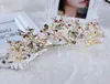 Barock Koreanische Goldkristallprinzessin Brautkopfkronen und Diademe Königin Strass Handgefertigte Hochzeitszubehör Prom Birthd5234496