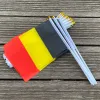 Accessoires xvggdg 100 stuks 14*21 cm belgië hand vlag Promotie Groothandel Kleine belgië Zwaaien Nationale banner