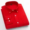Men's Casual Shirts Oxford For Men Cotton Solid Color Man Fashion Clothing Trends Korean Style Young Long Sleeve Dress