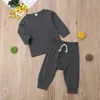 Cotton Baby barn född pyjamas pjs sätter xmas casual sömnkläder nattkläder toppar kläder set 240325