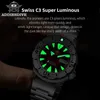 腕時計のメンズモンスターボールグラスC3スーパーグロー200m防水リロジホムルNH36自動機械c24410