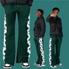 Y2K cargo pants full set mini pants Harajuku fashion casual loose mens rock straight wide leg pants hip-hop street clothing jogger 240325