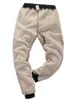 Vinter varma plyschbyxor plus veet byxor män dragkammare svettbyxor byxor mens fi joggers pantal homme harem byxor man n551#