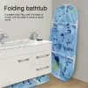 Badewannen Neue faltbare runde Badewanne, tragbares Duschbecken für Zuhause, Badezimmer, Haushalt, große Badewanne, Babywanne, verdicktes Badefass, Whirlpool