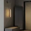 Lámpara de pared, luz Led nórdica para mesita de noche, sala de estar, comedor, dormitorio, espejo, accesorios de iluminación frontal, colgante montado minimalista