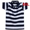 Kolor Ctrast Stripe Polo Shirt Mężczyznę 6xl krótkie koszule polo z krótkim rękawem Katatak letni oddychający topy Plus Rozmiar 6xl u9uy#