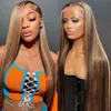 Glueless Straight Lace Front Human Hair 13x4 13x6 Hd Lace Frontal Wigs Brazilian Honey Blonde Colored Wigs for Women